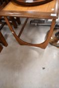A vintage stylised G plan or similar teak coffee table, approx. 100 x 50cm
