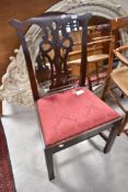 A Georgian mahogany dining chair