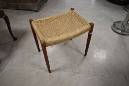 A vintage Danish teak stool by Niels Otto Moeller, Model 80A