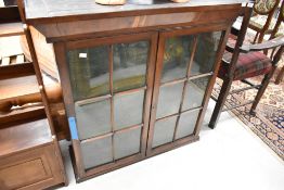 A Victorian mahogany bookcase top, width approx. 98cm