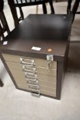 A set of metal triumph filing drawers