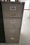 A vintage four drawer filing cabinet, Roneo Vickers, in grey
