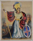 Joseph Hope Williams (British 20th century) Miss M Footer as Britannia, mixed media, a hand-coloured