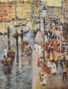 After Maurice Prendergast (1858-1924, American), coloured print, 'The Grand Canal, Venice',