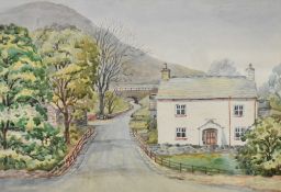 *local interest. J. Thornborrow (British) watercolour painting depicting a local rural scene.