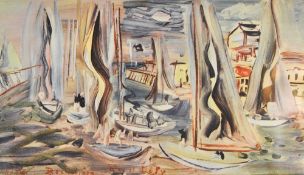 After Raoul Dufy. Two colour prints 'Les Regates 2' and another more abstract version of the same