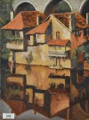 19th/20th Century School, oil on canvas, A vibrant portrayal of reflections in a river, unframed,