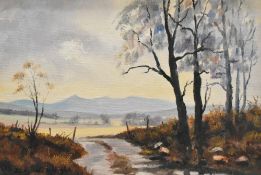 David Wright (20th Century), oil on canvas, 'Bennachie from the East', signed to the lower left,