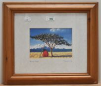 After Tilly Willis (20th Century), coloured print, 'Acacia Tree', signed to the mount, framed,