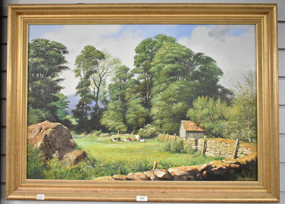 *local interest, Geoffrey H Pooley (British 1908-2006) oil on board 'Siesta in The Hyning' ( - Image 2 of 4