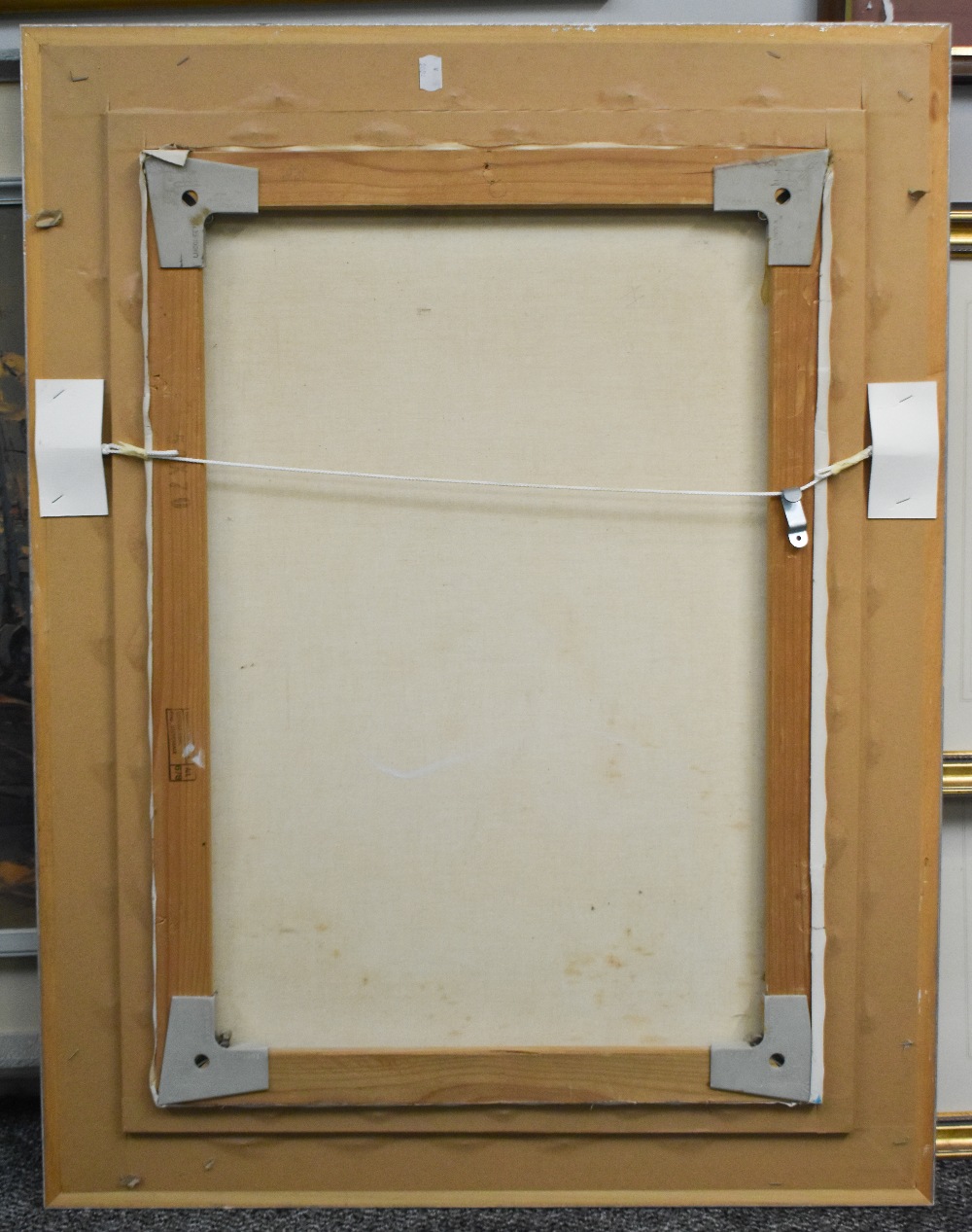 Lucia Sarto (Italian b.1950) oil on canvas, an attractive young woman seated and partially draped - Image 4 of 4