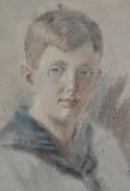 Early 20th Century School, pastel/paper, An Edwardian portrait of a young boy, signed indistinctly