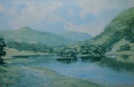 *Local Interest - After Martin Tomlinson (b.1945), coloured print, 'Rydal Water', Lake District,