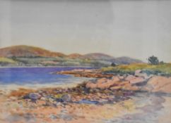 Wat Miller (fl. 1930-40, British), watercolour, 'A Quiet Evening, Cumbrae shore looking across to