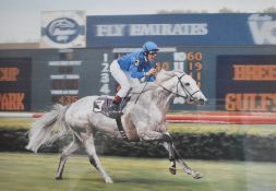Stephen Smith (British, 20th Century) 'Daylami' a colour print depicting Daylami and Frankie Dettori