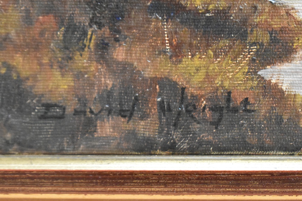 David Wright (20th Century), oil on canvas, 'Bennachie from the East', signed to the lower left, - Image 3 of 7