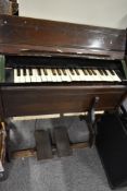 A 19th Century chapel/preachers style pedal organ , labelled for Douglas & Co