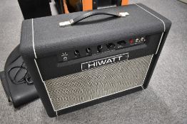A HiWatt guitar combo amp, Custom 20, with power supply and padded cover, serial number 05635A