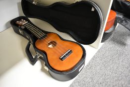 A modern Mahalo ukulele, in case