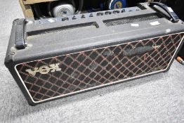 A vintage VOX 125 lead guitar valve amp head, in need of attention volume low