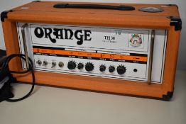 An Orange TH30 twin channel amp head, in nice clean condition