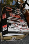 A collection of The World of Trains magazines in nine folders.