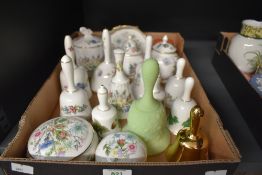 A collection of Aynsley ceramics including 'Wild Tudor' and Pembroke' designs incorporating bells,