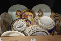 A collection of assorted cabinet and display plates including Imperial Austria, Cauldon-England