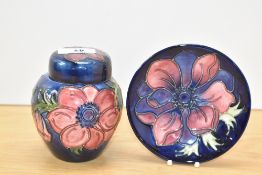 A vintage Moorcroft Avemore pattern ginger jar tube-lined with flowers, 11cm, sold alongside a
