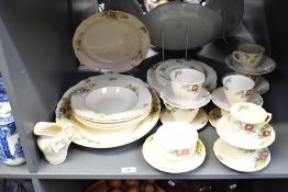 A collection of Royal Doulton tea ware's, decorated with floral pattern on a cream ground, makers