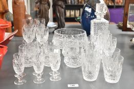 A collection of Waterford 'Colleen' crystal, to include cordial glasses, 8.5cm ect, factory mark