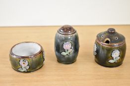 A Royal Doulton stoneware three piece co