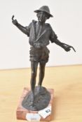 After Francesco Conventi (Italian b.1855), An early 20th century figure of a young peasant boy
