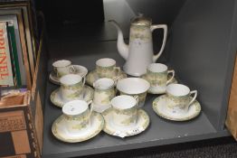 An attractive 20th century Japanese Neritake prcelain teaset, comprising teapot, tea canister and