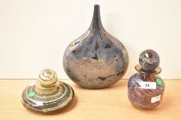 A nice collection of 20th century studio glass to include an impressive large Isle of White '