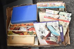 A selection of Giles annuals, Rupert the Bear annual, together with a selection of art, cook