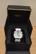 A Breil Milano Chrono OS20 wristwatch, the white dial with Arabic and gem set five minuet markers,