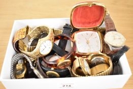 A collection of wristwatches, including Pulsar, Lorus, Timex, Seiko, along with necklace watches and