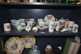 A selection of vintage ceramics to include Carton China crested ware souvenirs, Diamond China