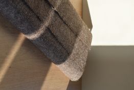 A bolt of 100% Herdwick wool tweed, in plain brown 'Pattern No. HT412', measuring 4m long and