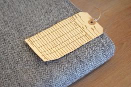 A bolt of 100% Jacobs wool tweed, soft grey and cream Herringbone Pattern No. J10, 3m long and 150cm