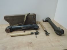 Two WWI Periscopes No14A MKIII, X10 HGP 1945, REG NO 8772 OS 676 GA with handle and lens cover
