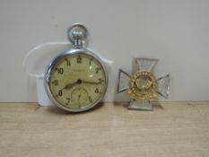 A Leonidas Military issued Pocket Watch having Steel case GSTP with Broad Arrow and U11260 on case