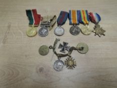 A collection of Miniature Medals, Queen Victoria 1854 Crimea, WWI 1914 Trio,, Mercantile Marine