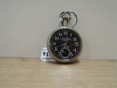 A Royal Flying Corps cockpit watch - 30 hour Non Luminous Mark V open-faced pocket watch, the