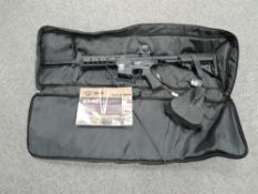 A G & G Armament CM16 Combat Machine Air Soft Gun, with instructions and goggles, in soft carry
