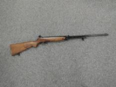 A Webley & Scott The Webley Mark 3 .22 Air Rifle, sights present, missing one grub screw, with