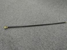 A RAF Swagger Stick having EPNS ball top with insignia, black ebonised cane, overall length 70cm