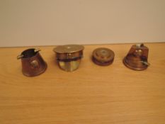 Four pieces of Trench Art Shell made into a Officers Cap dated 1917 souvenir of War Shell made