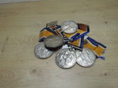 Five WWI British War Medals each named to 52292 PTE.J.H.NORTH.LAN.FUS, 33935 PTE.R.MARR.WELSH.R, M.